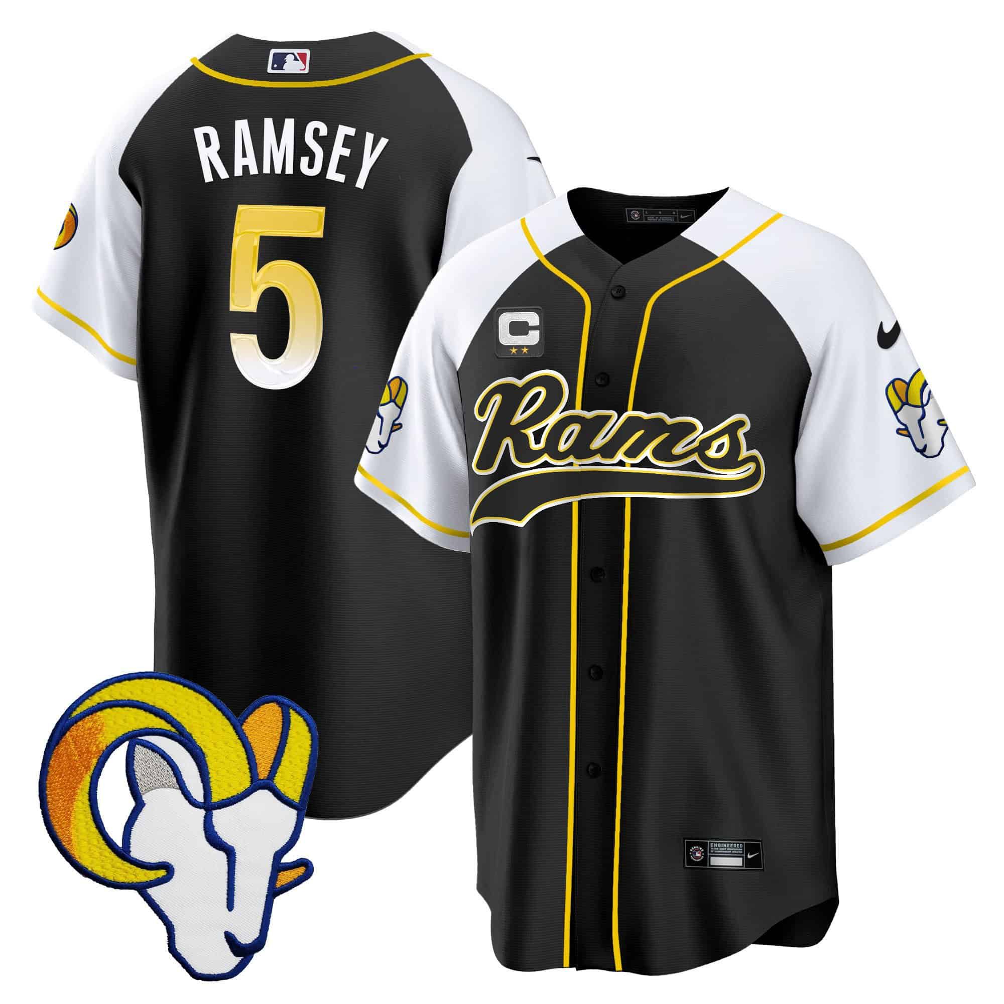 Men Los Angeles Rams #5 Ramsey Black 2024 Nike Baseball NFL Jersey->indianapolis colts->NFL Jersey